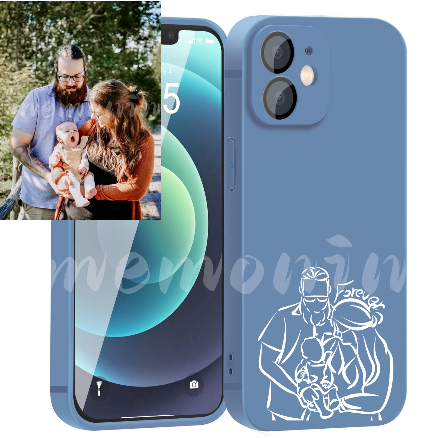 Custom Line Art Phone Case (Liquid Silicone )