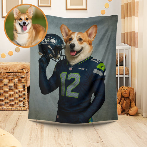 Custom American Football Pet Blanket