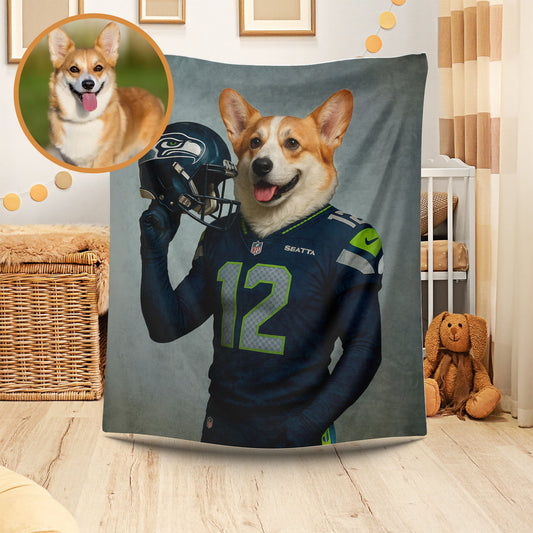 Custom American Football Pet Blanket