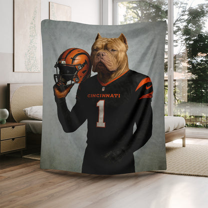 Custom American Football Pet Blanket