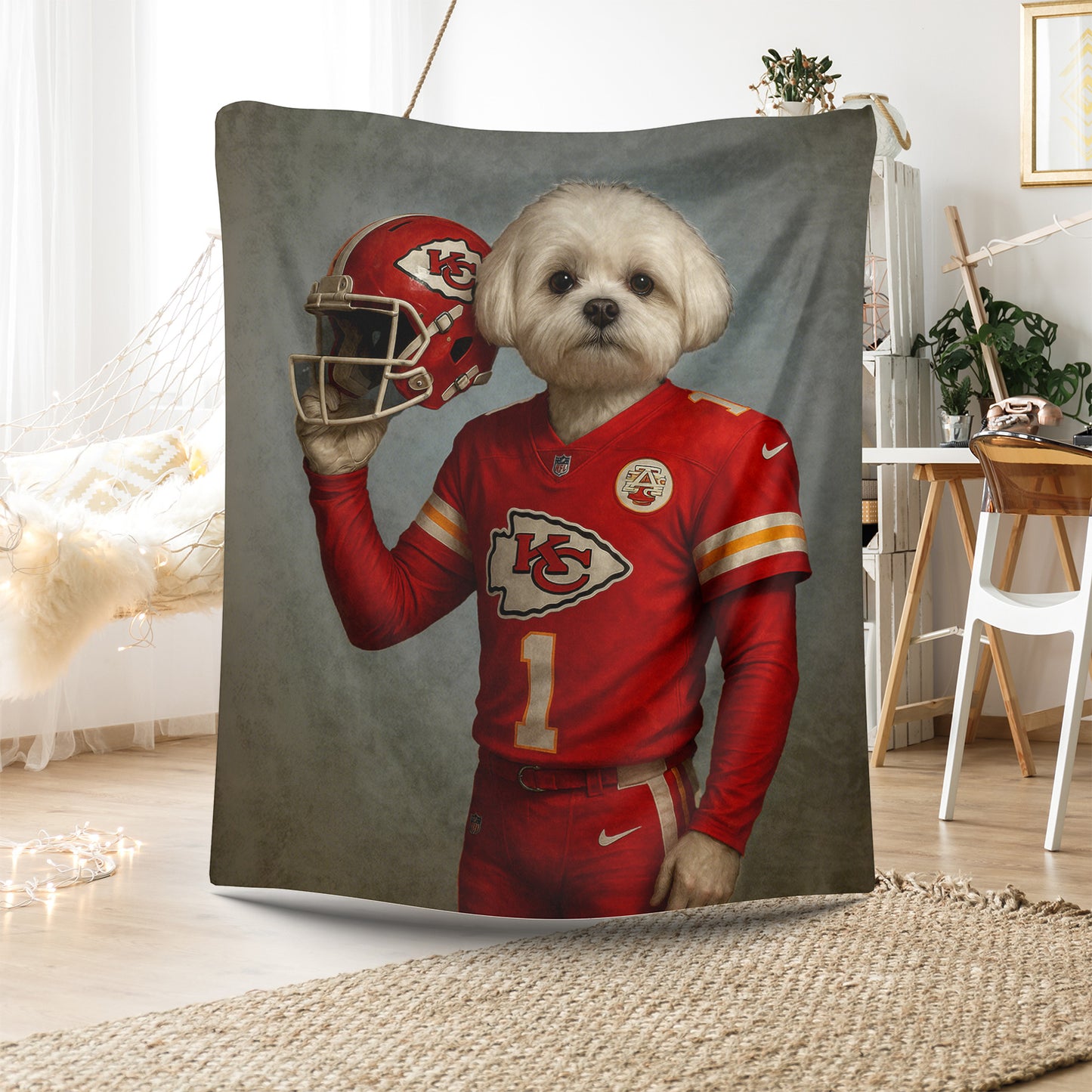 Custom American Football Pet Blanket