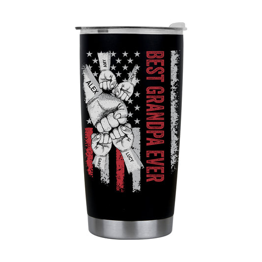 ✊🏻BEST DAD EVER Custom Stainless Steel Tumbler