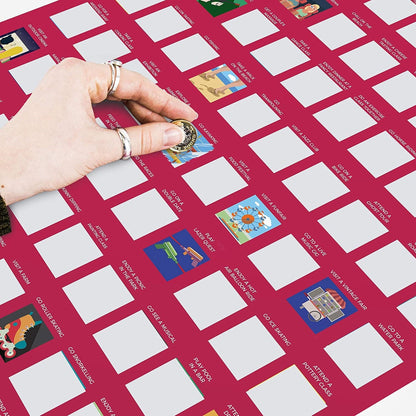 50%OFF⭐️100 Dates To Go On Scratch Off Bucket List Poster⭐️