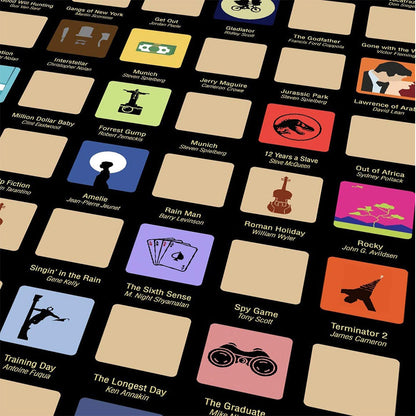 50% OFF⭐️Top 100 Movies Scratch Off Poster⭐️