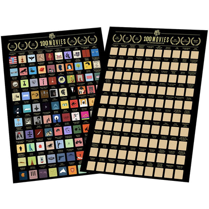 50% OFF⭐️Top 100 Movies Scratch Off Poster⭐️