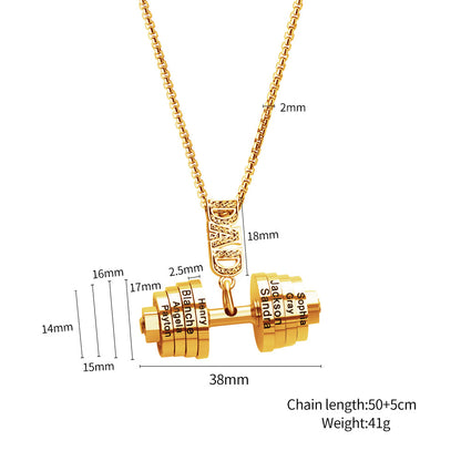 Father's Day Gift Personalized DAD Charm Necklace