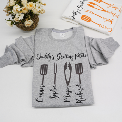 Mens BBQ Grilling Platter T-shirt