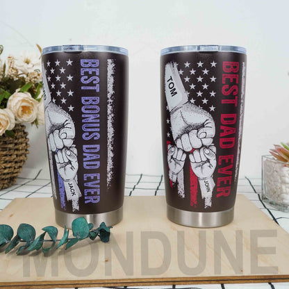✊🏻BEST DAD EVER Custom Stainless Steel Tumbler