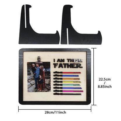 I Am Their Father Sign Wooden Plaque Personalized Light Saber Gift for Father