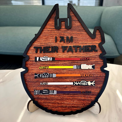 ✨I Am Their Father Engraved Wooden Sign