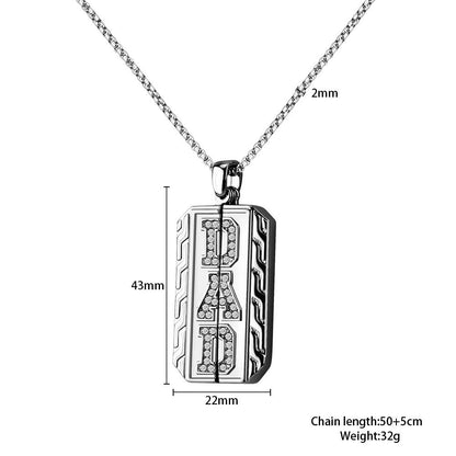 Custom Photo Pendant Necklace Present for Father's Day