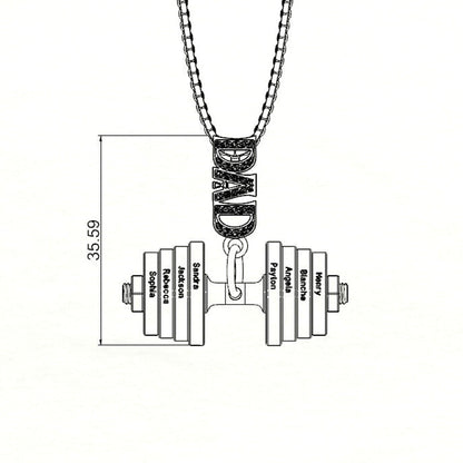 Father's Day Gift Personalized DAD Charm Necklace