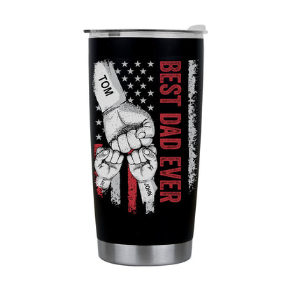 ✊🏻BEST DAD EVER Custom Stainless Steel Tumbler