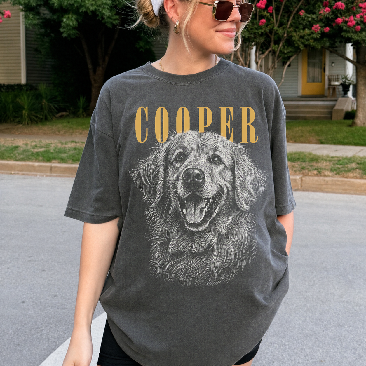 Vintage Custom Pet Photo and Name Shirt