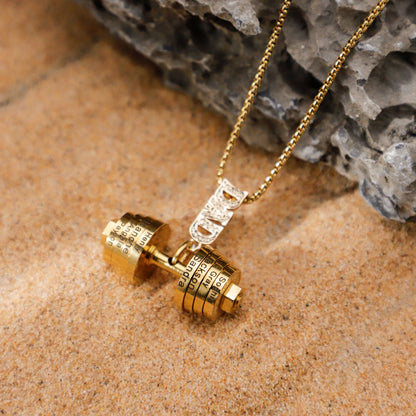 Father's Day Gift Personalized DAD Charm Necklace