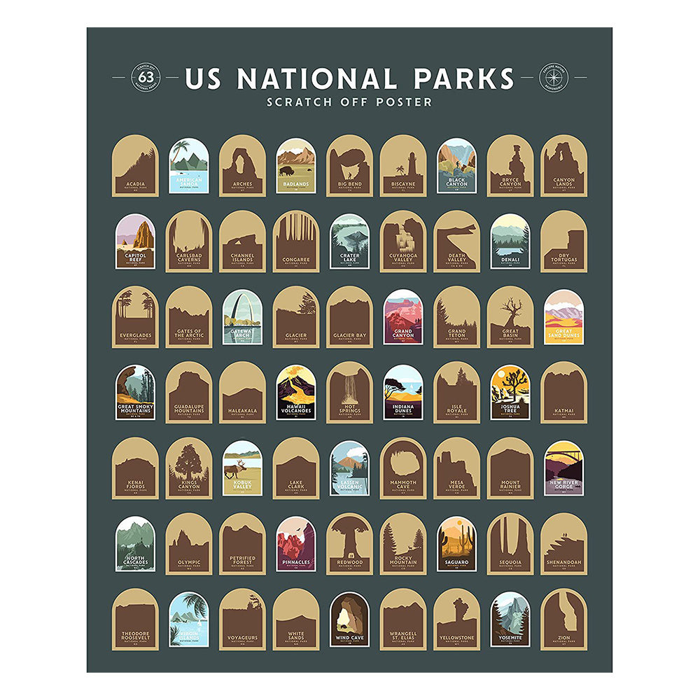 50%OFF⭐️US National Parks Scratch Off Poster - All 63 US National Parks⭐️