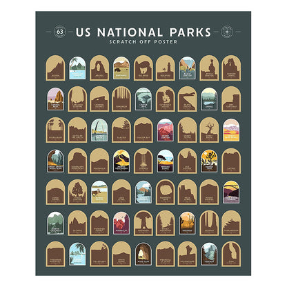 50%OFF⭐️US National Parks Scratch Off Poster - All 63 US National Parks⭐️