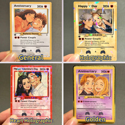 Personalized Valentine Anime Couple Card