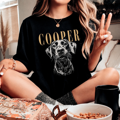 Vintage Custom Pet Photo and Name Shirt