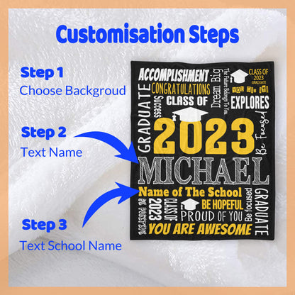 Personalized Graduation 2023 Blanket
