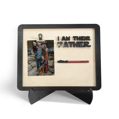 I Am Their Father Sign Wooden Plaque Personalized Light Saber Gift for Father