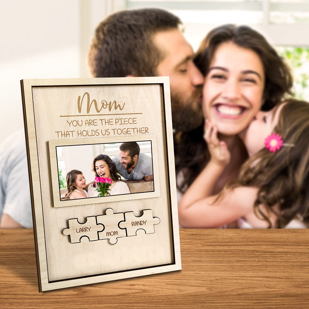 Custom Dad You Are the Piece That Holds Us Together Puzzle Piece Sign