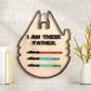 Personalized Light Saber Plaque I Am Their Father Wooden Sign