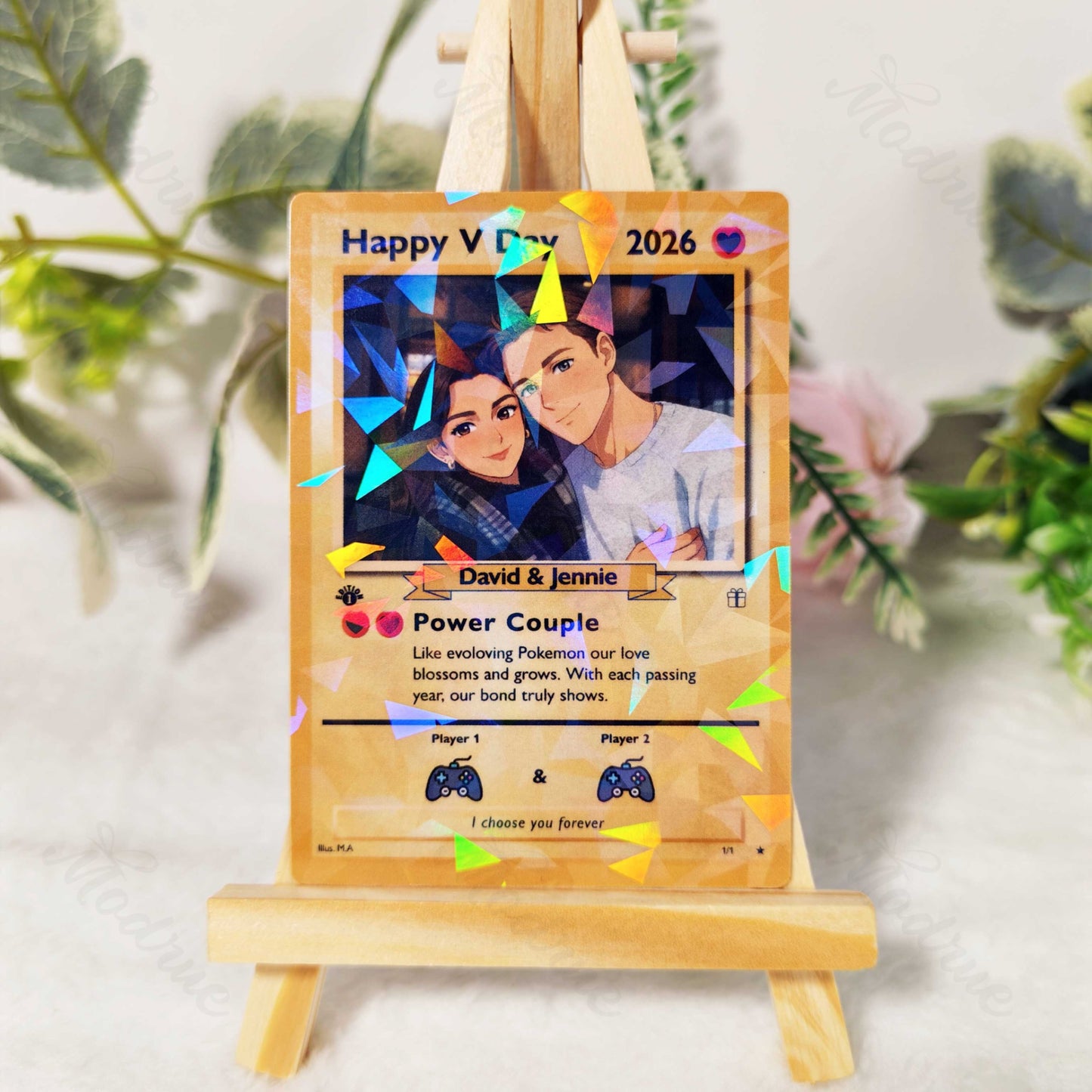 Preview-Custom Valentine Anime Couple Card