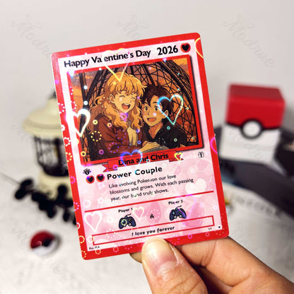 Personalized Valentine Anime Couple Card