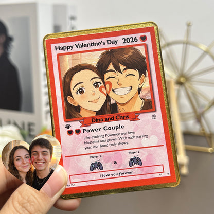 Personalized Valentine Anime Couple Card