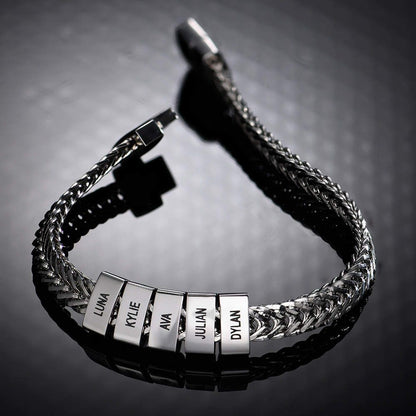 Elements Men's Beads Bracelet in Stainless Steel