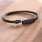 Engraved Twisted Cable Men Bracelet in Matte Stainless Steel