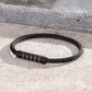 Engraved Twisted Cable Men Bracelet in Matte Stainless Steel