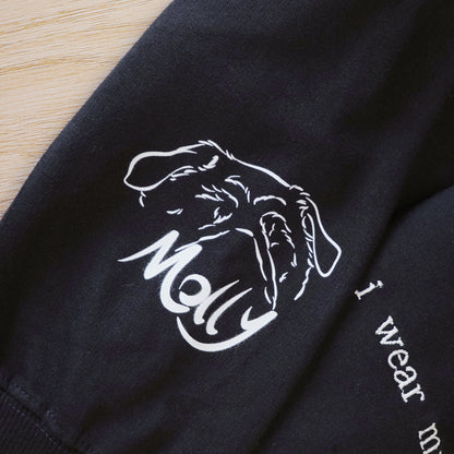"HEART ON MY SLEEVE" EMBROIDERED CUSTOM CREWNECK, UNISEX