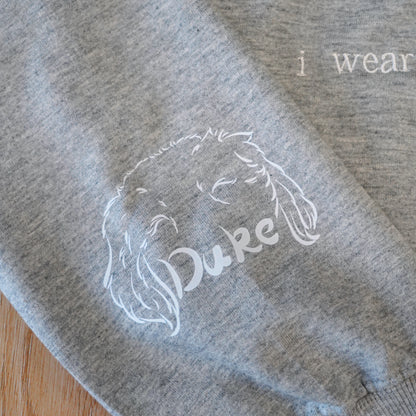 "HEART ON MY SLEEVE" EMBROIDERED CUSTOM CREWNECK, UNISEX