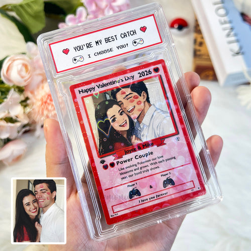 💖 Preview-Custom Valentine Anime Couple Card Gift