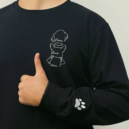 Embroidered Pet Ear Custom Crewneck Unisex