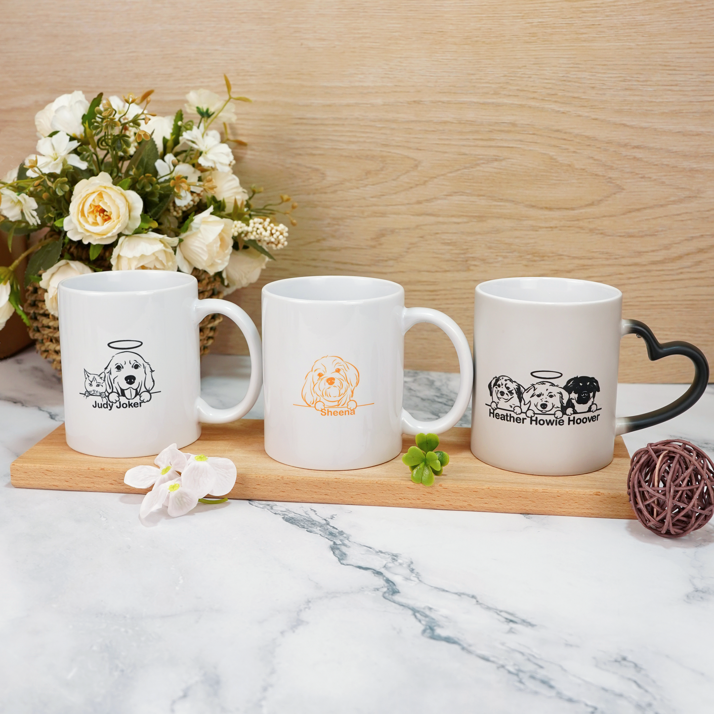 Custom Pet Line Art Mug