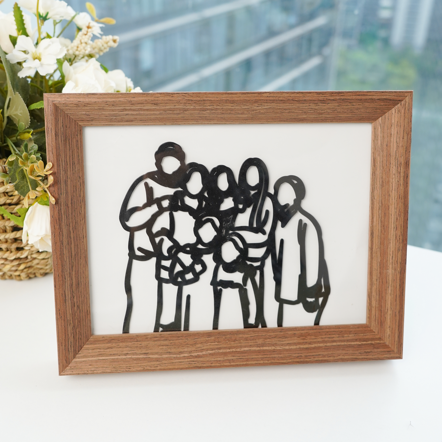 Custom 3D Framed Line Drawn Portrait Signs