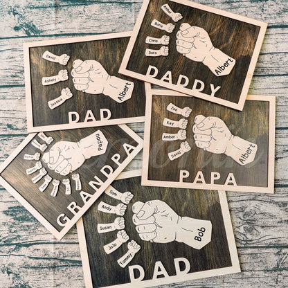 Father's Day-Personalized Fist Bump Plaque