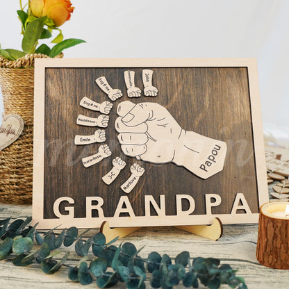 Father's Day-Personalized Fist Bump Plaque