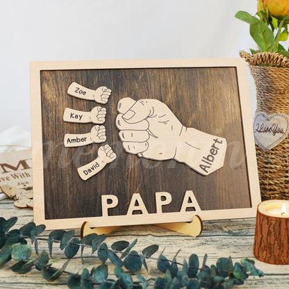 Father's Day-Personalized Fist Bump Plaque