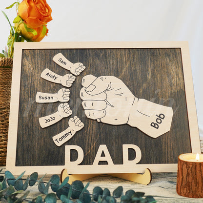 Father's Day-Personalized Fist Bump Plaque
