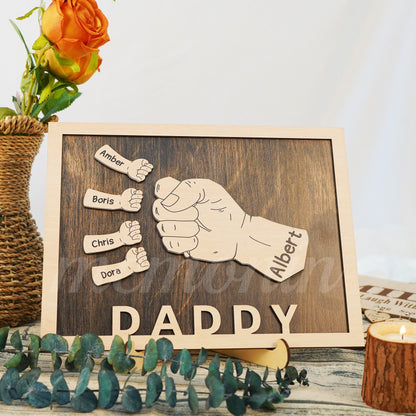 Father's Day-Personalized Fist Bump Plaque
