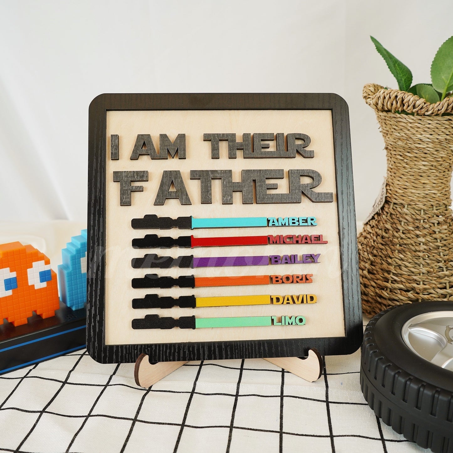 I Am Their Father Engraved Wooden Sign-Father‘s Day Gift