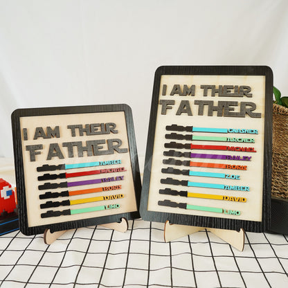 ✨I Am Their Father Engraved Wooden Sign