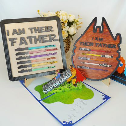 ✨I Am Their Father Engraved Wooden Sign
