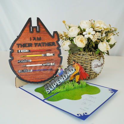 I Am Their Father Engraved Wooden Sign