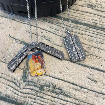 Custom Photo Pendant Necklace Present for Father's Day