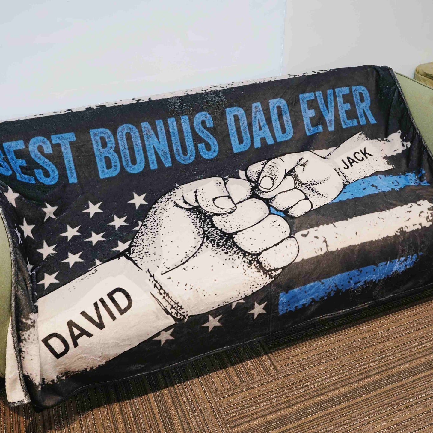 BEST DAD EVER Customized Blanket